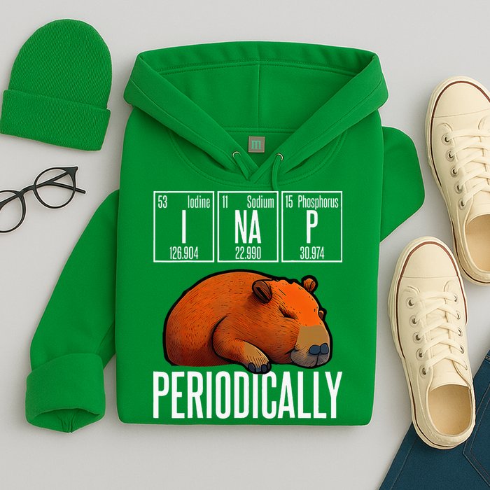 Funny Chemistry Science I Nap Periodically Capybara Lover Hoodie