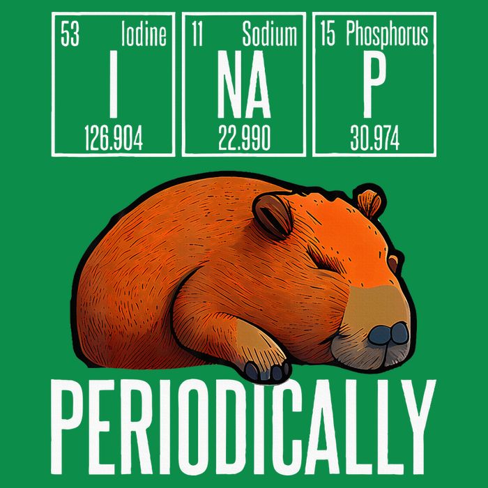 Funny Chemistry Science I Nap Periodically Capybara Lover Tall T-Shirt