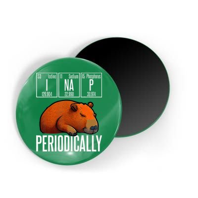 Funny Chemistry Science I Nap Periodically Capybara Lover Magnet