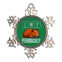 Funny Chemistry Science I Nap Periodically Capybara Lover Metallic Star Ornament