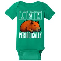 Funny Chemistry Science I Nap Periodically Capybara Lover Baby Bodysuit