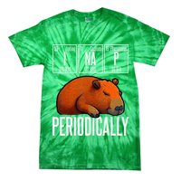 Funny Chemistry Science I Nap Periodically Capybara Lover Tie-Dye T-Shirt
