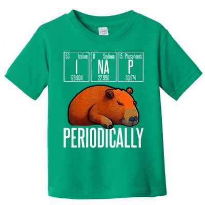 Funny Chemistry Science I Nap Periodically Capybara Lover Toddler T-Shirt