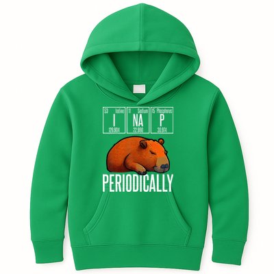 Funny Chemistry Science I Nap Periodically Capybara Lover Kids Hoodie