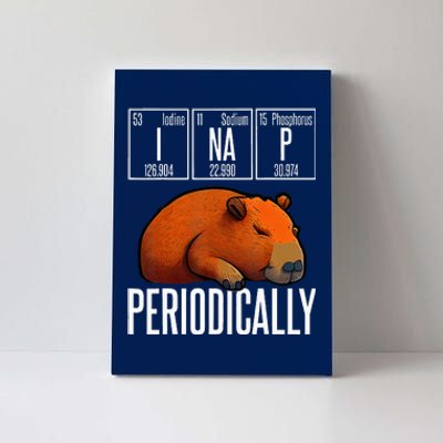 Funny Chemistry Science I Nap Periodically Capybara Lover Canvas