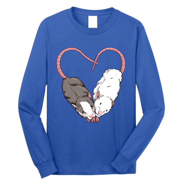 Funny Cute Small Rodent Pet Happy Heart Love Rat Lovers Gift Long Sleeve Shirt