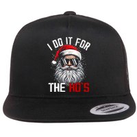 Funny Christmas Santa Claus I Do It For The Hos Cute Xmas Flat Bill Trucker Hat