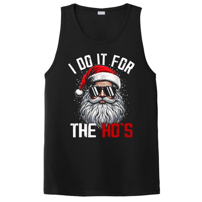 Funny Christmas Santa Claus I Do It For The Hos Cute Xmas PosiCharge Competitor Tank