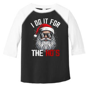 Funny Christmas Santa Claus I Do It For The Hos Cute Xmas Toddler Fine Jersey T-Shirt