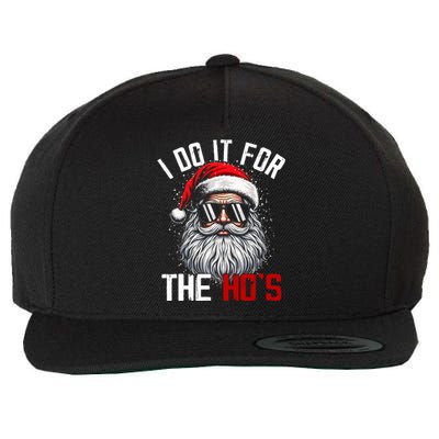 Funny Christmas Santa Claus I Do It For The Hos Cute Xmas Wool Snapback Cap