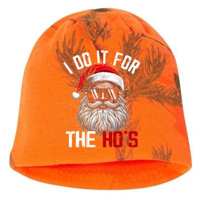 Funny Christmas Santa Claus I Do It For The Hos Cute Xmas Kati - Camo Knit Beanie