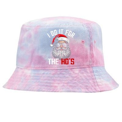 Funny Christmas Santa Claus I Do It For The Hos Cute Xmas Tie-Dyed Bucket Hat