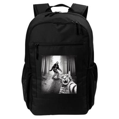 Funny Cat Selfie With Sasquatch Bigfoot Daily Commute Backpack