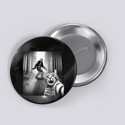 Funny Cat Selfie With Sasquatch Bigfoot Button