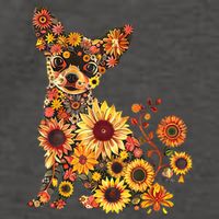 Floral Chihuahua Sunflower Mama Cute Mom Mother's Day  Vector Backpack