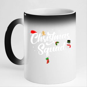 Family Christmas Squad Gift 11oz Black Color Changing Mug