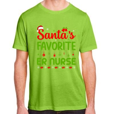 Funny Christmas Santas Favorite Er Nurse Merry Xmas Party Meaningful Gift Adult ChromaSoft Performance T-Shirt