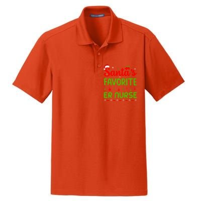 Funny Christmas Santas Favorite Er Nurse Merry Xmas Party Meaningful Gift Dry Zone Grid Polo