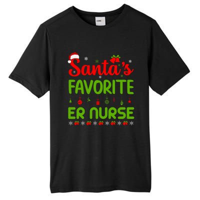 Funny Christmas Santas Favorite Er Nurse Merry Xmas Party Meaningful Gift Tall Fusion ChromaSoft Performance T-Shirt