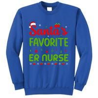 Funny Christmas Santas Favorite Er Nurse Merry Xmas Party Meaningful Gift Sweatshirt