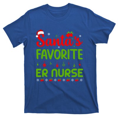 Funny Christmas Santas Favorite Er Nurse Merry Xmas Party Meaningful Gift T-Shirt