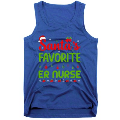 Funny Christmas Santas Favorite Er Nurse Merry Xmas Party Meaningful Gift Tank Top