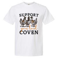 Funny Chicken Support Your Local Coven Witch Girl Farm Lover Garment-Dyed Heavyweight T-Shirt