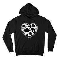 Farmer cows Skin print black and white Heart Cow Hoodie