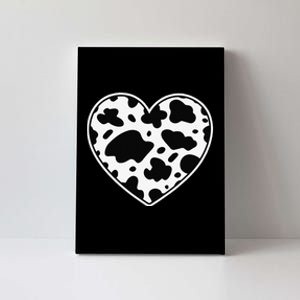 Farmer cows Skin print black and white Heart Cow Canvas