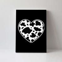 Farmer cows Skin print black and white Heart Cow Canvas