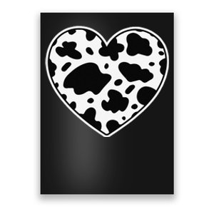 Farmer cows Skin print black and white Heart Cow Poster