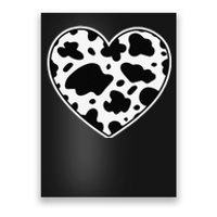 Farmer cows Skin print black and white Heart Cow Poster