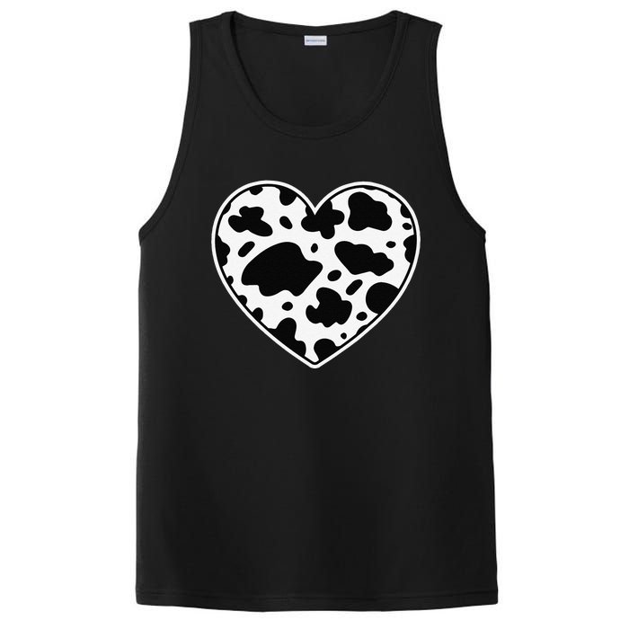 Farmer cows Skin print black and white Heart Cow PosiCharge Competitor Tank