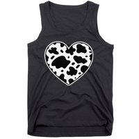 Farmer cows Skin print black and white Heart Cow Tank Top