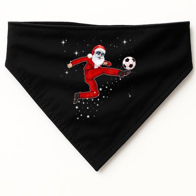 Funny Christmas Santa Soccer Playing Xmas Boys Sport Gift USA-Made Doggie Bandana