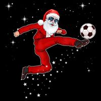 Funny Christmas Santa Soccer Playing Xmas Boys Sport Gift Bucket Hat