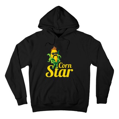 Funny Corn Star Sunglasses Mustache Maize Hoodie