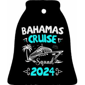 Family Cruise Squad Bahamas 2024 Summer Matching Vacation Ceramic Bell Ornament