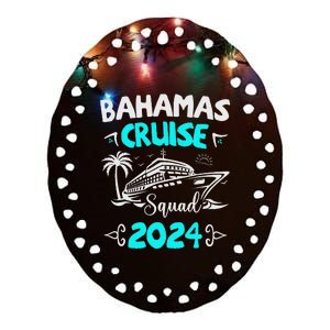 Family Cruise Squad Bahamas 2024 Summer Matching Vacation Ceramic Oval Ornament