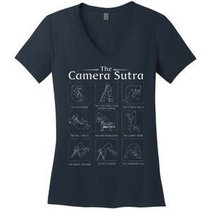 Funny Camera Sutra Photographer Photography Gift Men Women Women's V-Neck T-Shirt