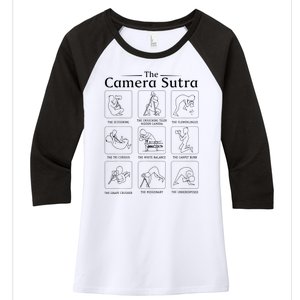 Funny Camera Sutra Photographer Photography Gift Men Women Women's Tri-Blend 3/4-Sleeve Raglan Shirt