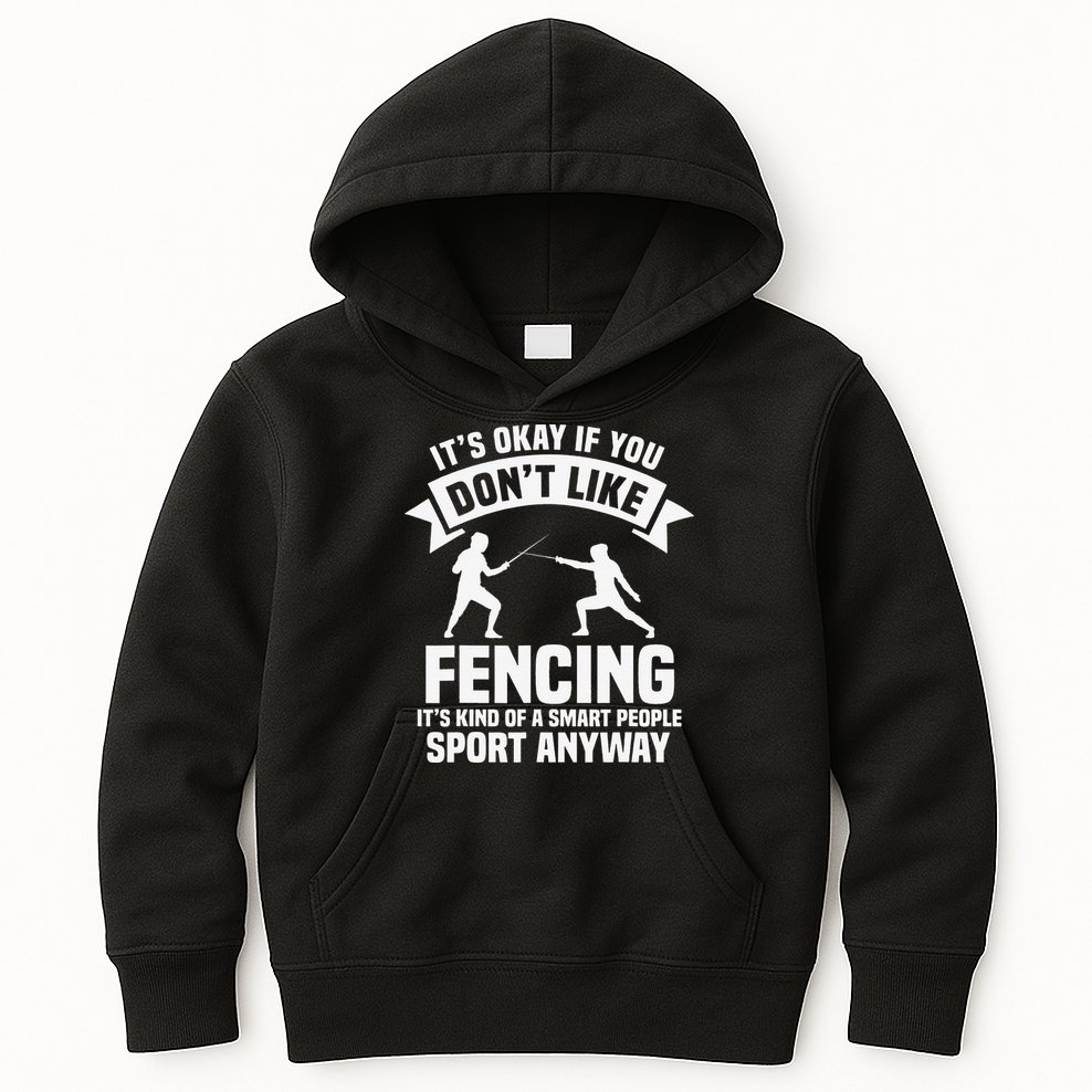 Fencing Combat Sport Fence Foil Epee Sabre Sword Fencer Kids Hoodie