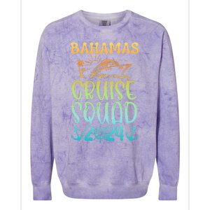 Family Cruise Squad Bahamas 2024 Summer Matching Vacation Colorblast Crewneck Sweatshirt