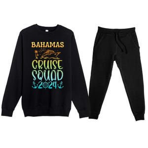 Family Cruise Squad Bahamas 2024 Summer Matching Vacation Premium Crewneck Sweatsuit Set