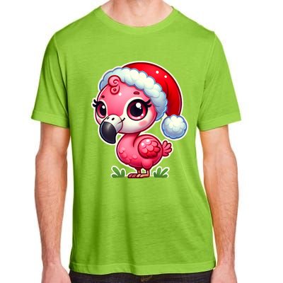 Flamingo Christmas Santa Claus Hat Xmas Holiday Tank Top Adult ChromaSoft Performance T-Shirt