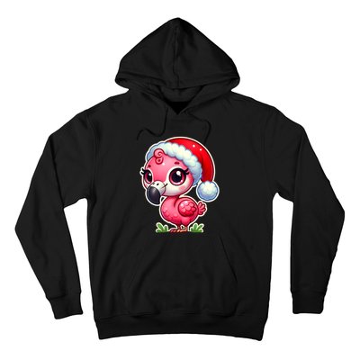 Flamingo Christmas Santa Claus Hat Xmas Holiday Tank Top Hoodie