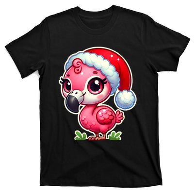 Flamingo Christmas Santa Claus Hat Xmas Holiday Tank Top T-Shirt