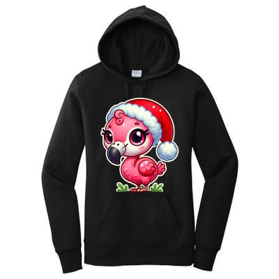 Flamingo Christmas Santa Claus Hat Xmas Holiday Tank Top Women's Pullover Hoodie