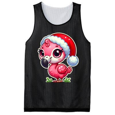 Flamingo Christmas Santa Claus Hat Xmas Holiday Tank Top Mesh Reversible Basketball Jersey Tank