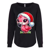 Flamingo Christmas Santa Claus Hat Xmas Holiday Tank Top Womens California Wash Sweatshirt